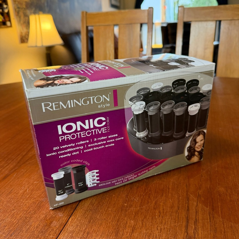 Remington Ionic Protective Hot Roller Set 20 Velvety Rollers KF-20i Beauty Glam